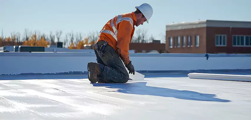 Flat Roof Drain Installation in Aurora